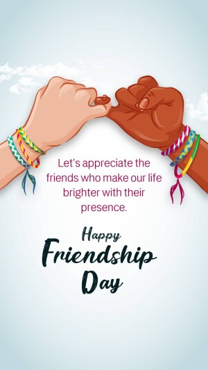 Happy Friendship Day Pinky Promise Illustration Promotional Banner For Snapchat