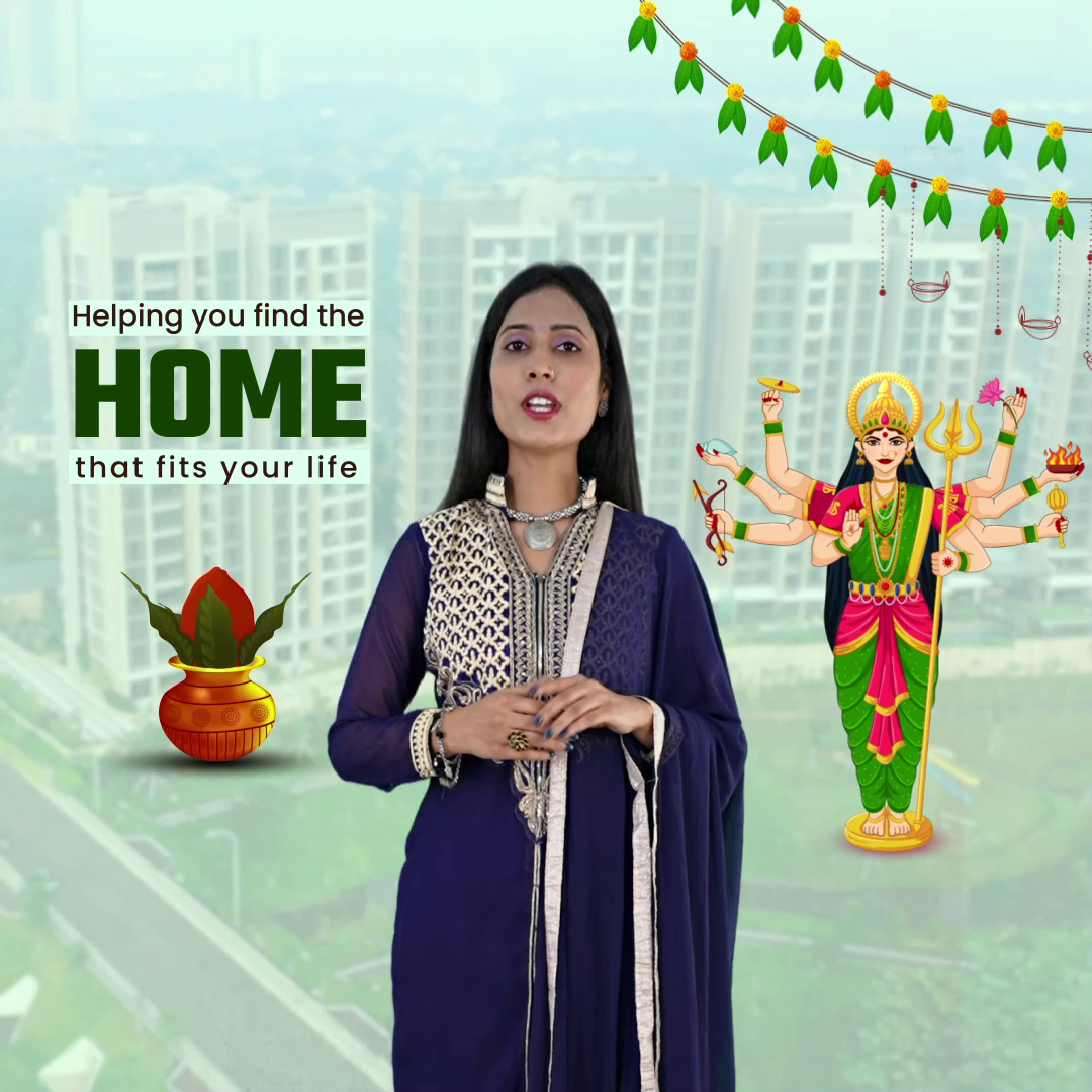 Navratri Real Estate Campaign Creative Design For Facebook