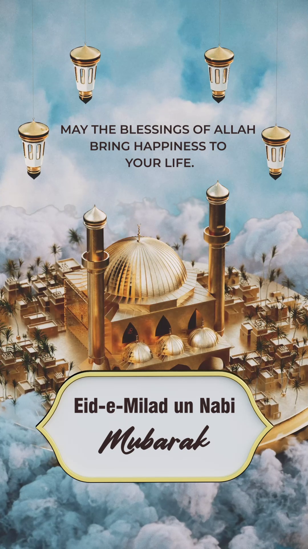Eid-e-Milad Un Nabi Mubarak Greeting Creative Design For Instagram