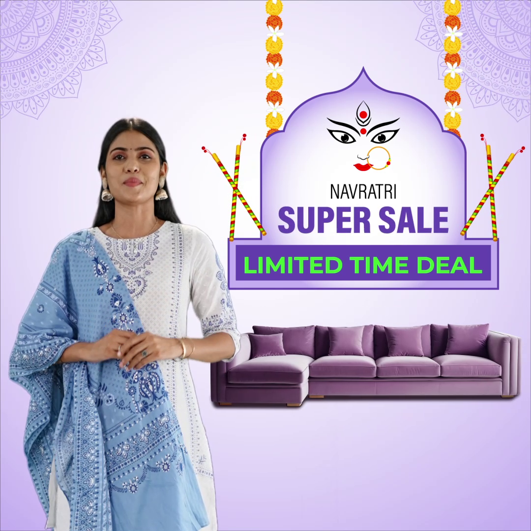 Navratri Super Sale Furniture Deal Business Poster For WhatsApp