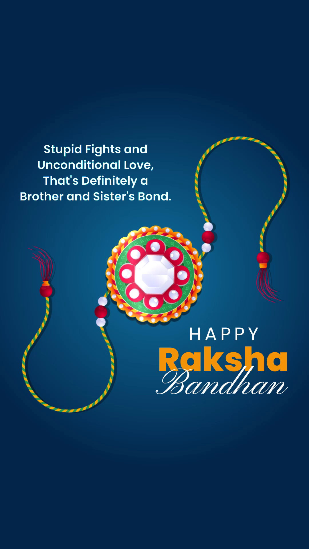 Happy Raksha Bandhan Greeting Card Banner For LinkedIn