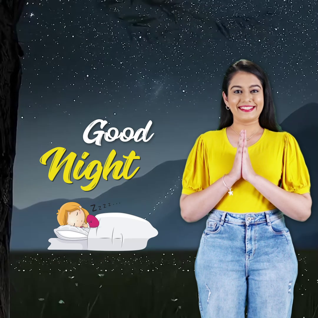Good Night Greeting Card Banner For Instagram