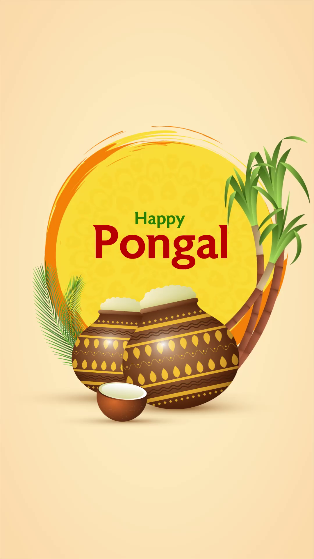 Happy Pongal Celebration Greeting Promotional Banner For Facebook