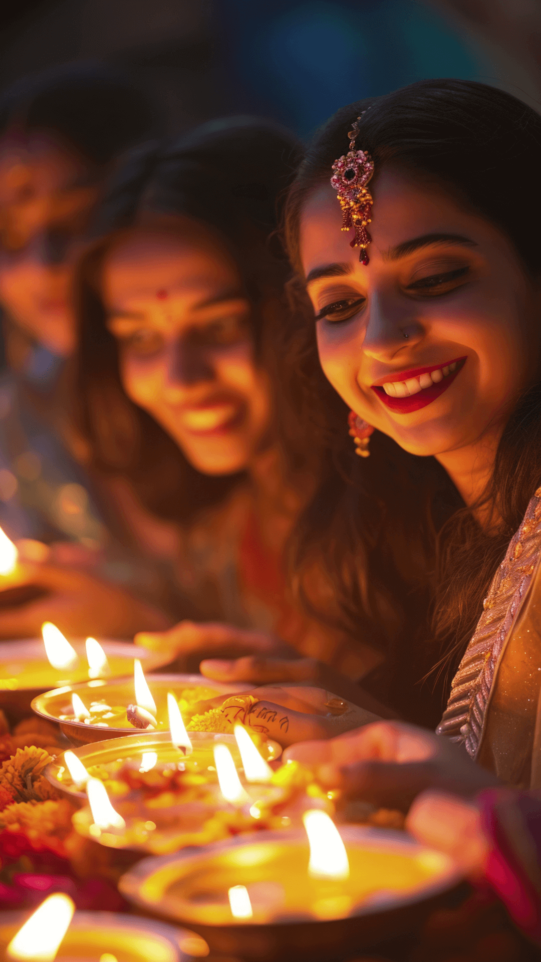 Diwali Celebration With Diya Lights Branding Post For WhatsApp