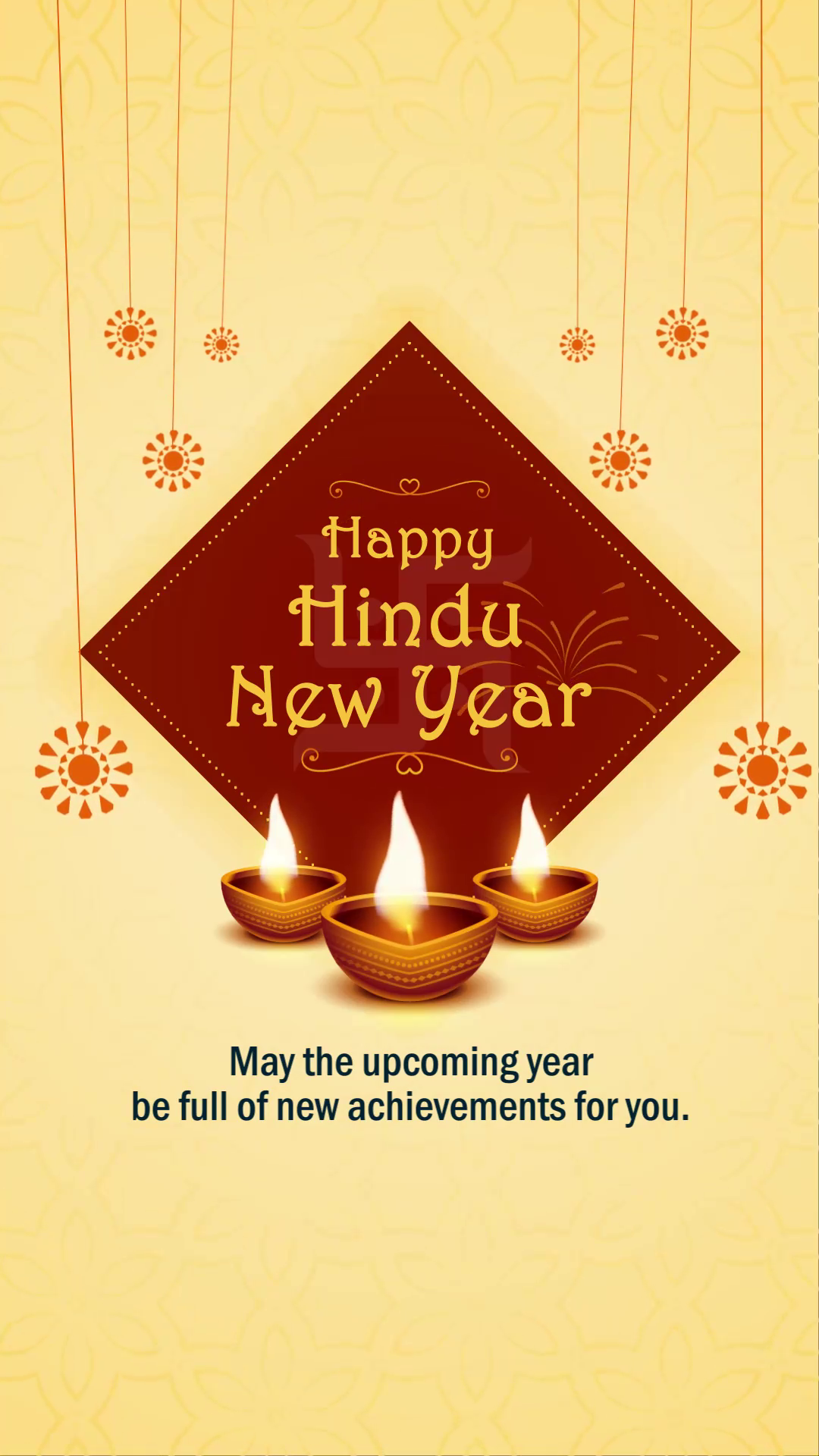 Happy Hindu New Year Greeting Promotional Banner For Snapchat