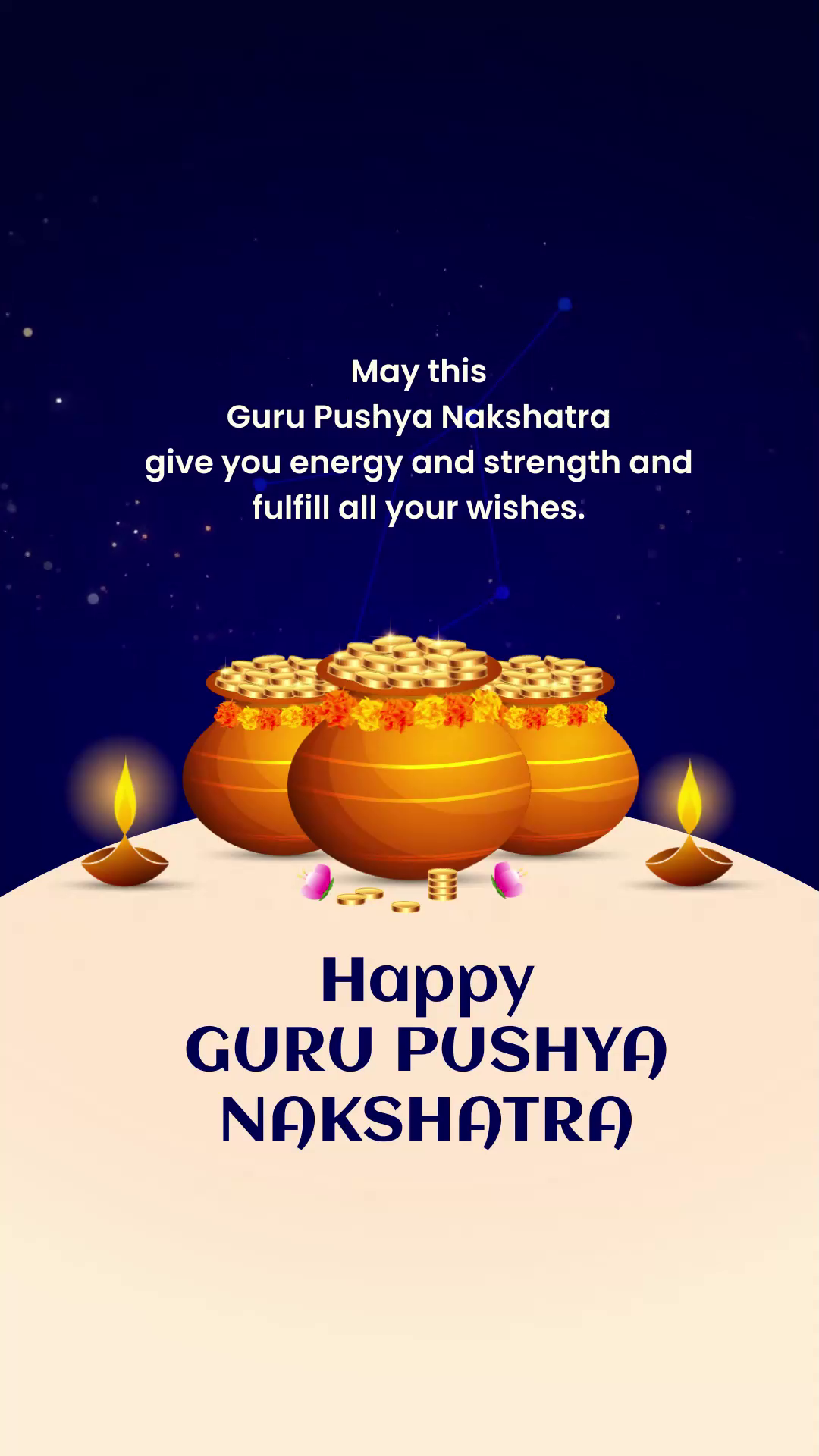 Happy Guru Pushya Nakshatra Greeting Branding Post For Snapchat
