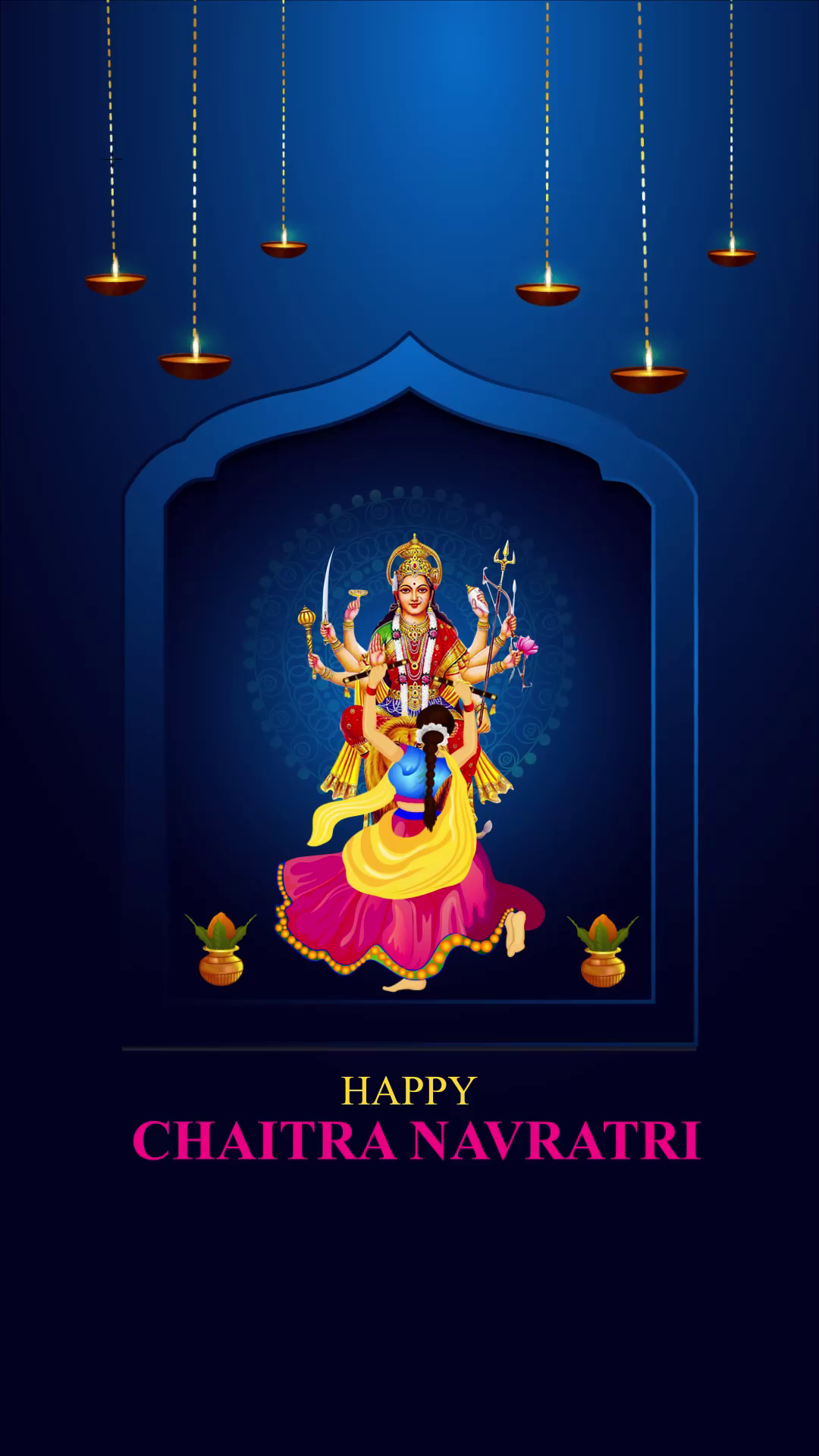Happy Chaitra Navratri Celebration Artwork For Facebook