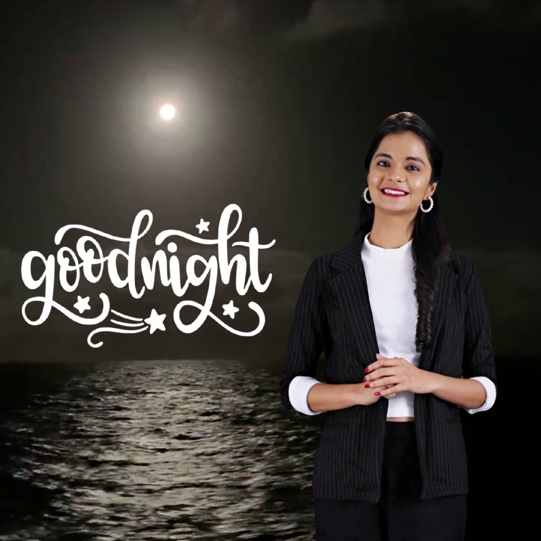 Professional Good Night Greeting Graphic For LinkedIn