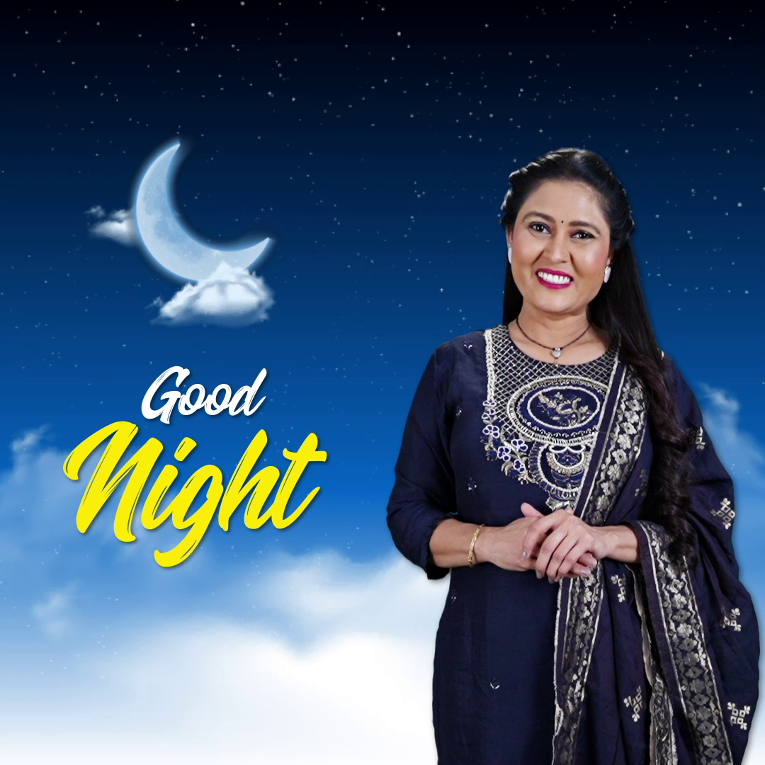 Good Night Wishes From Woman In Ethnic Wear Banner For Pinterest