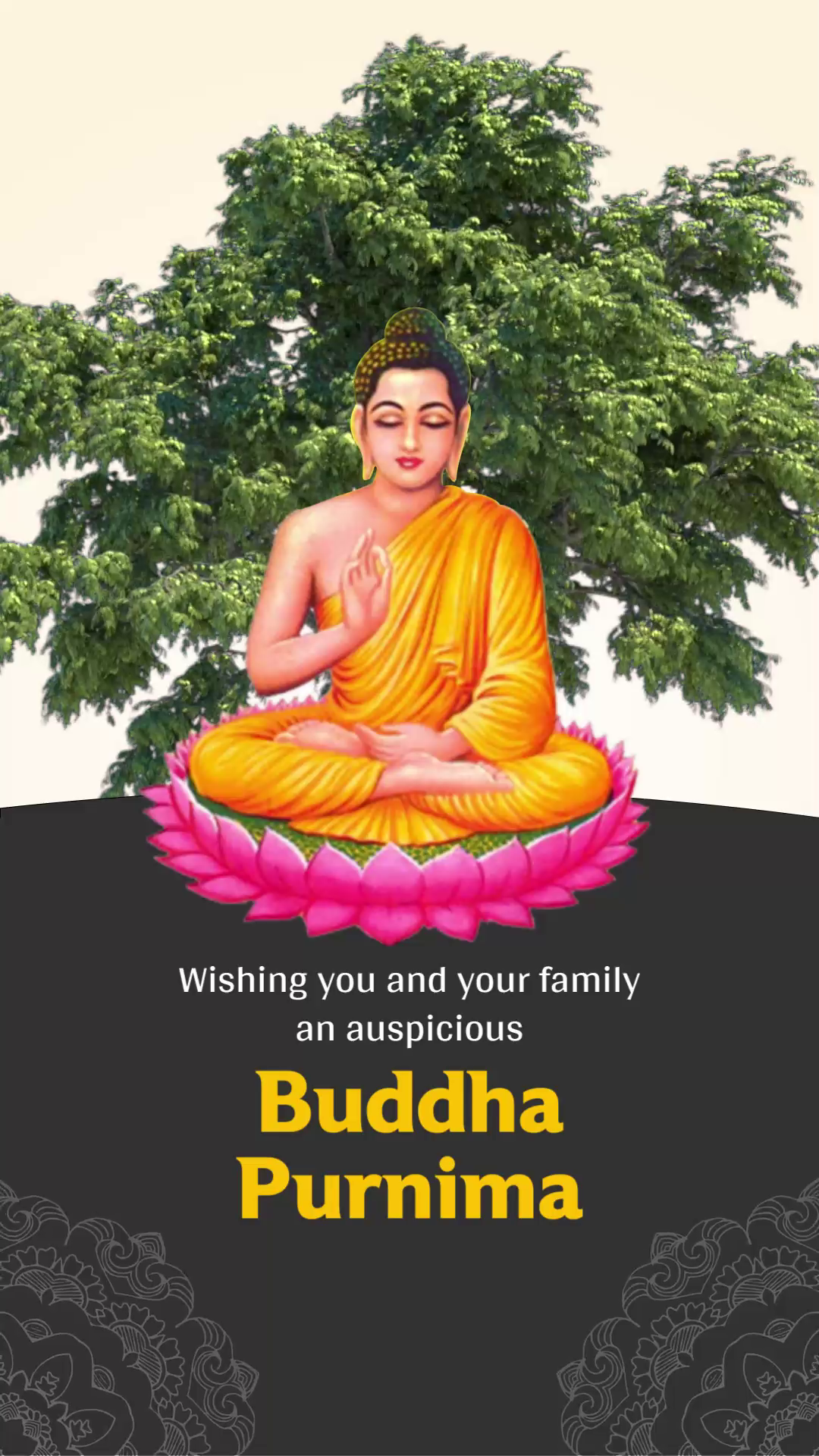 Buddha Purnima Auspicious Greeting Poster For X