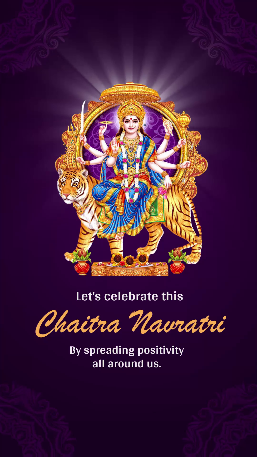 Chaitra Navratri Festival Greeting Creative Design For LinkedIn