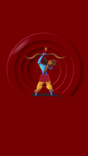 Lord Rama Bow And Arrow Illustration Template For Pinterest