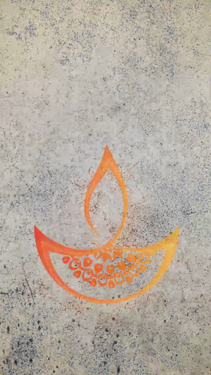 Minimalist Diwali Diya Rangoli Template For Instagram