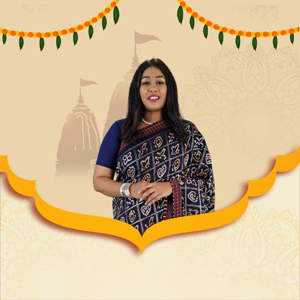 Woman In Traditional Saree For Indian Festival Celebration Branding Post For WhatsApp