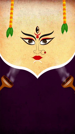 Goddess Durga Illustration For Durga Puja Promotional Banner For Pinterest