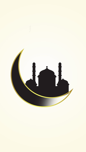 Minimalist Ramadan Kareem Crescent Moon And Mosque Silhouette Template For X