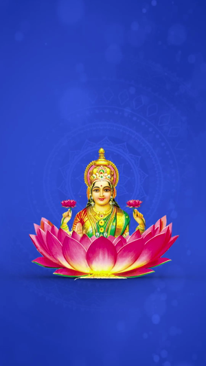 Goddess Lakshmi On Lotus Poster For Snapchat