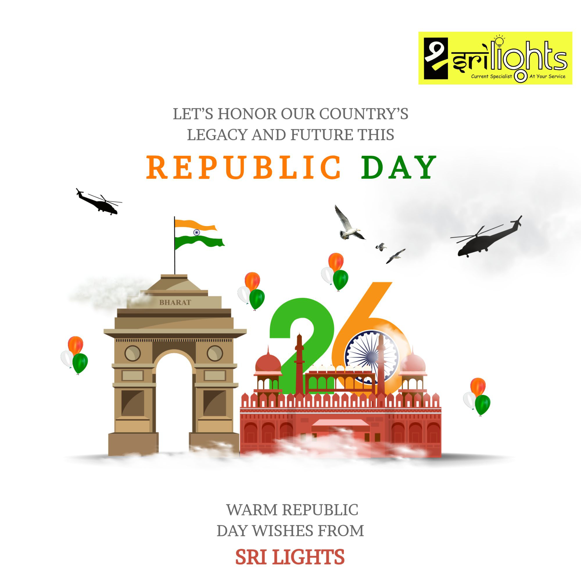 ## Republic Day Business Wishes ✨

**🔥 Celebrate the spirit of innovation with power!**

🎯 This Republic Day, we salute the spirit of entrepreneurship and the visionaries who light up our lives with their innovative solutions.

🛍️ SRI LIGHTS specializes in electrical solutions, providing reliable and efficient products that power your dreams. From lighting systems to smart home technology, we have everything you need to illuminate your space with brilliance.

📣 This Republic Day, get 15% off on all electrical products. Use code "REPUBLIC15" at checkout.

📌
SRI LIGHTS
9749720705
Opp.Mangal Vatika Apartment, Near Haiderpara Market Complex, Sachitra Paul Sarani, Haiderpara, Siliguri, WB-734001
To know more, visit our profile:
https://profile.brands.live/dgcard/srilights
Follow us for more updates! 
 #26Januarybusinesswishes #republicdaybusinesswishes