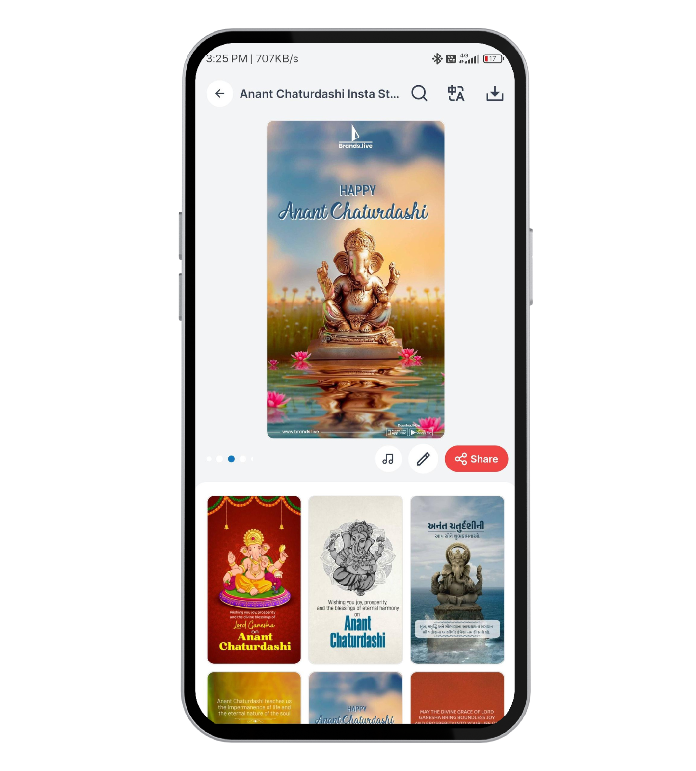 Ganesh Visarjan Insta Story Templates