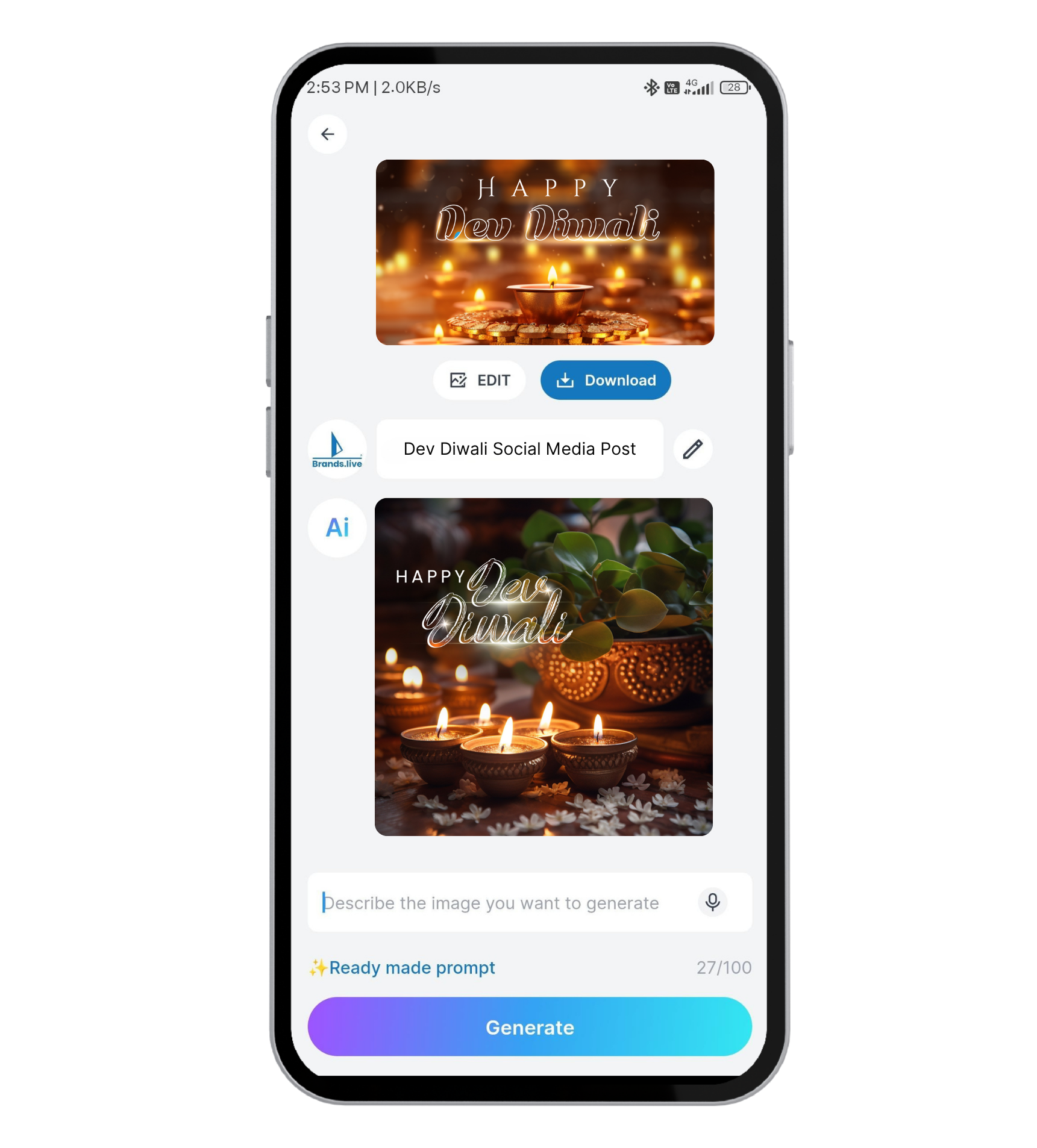 Unleash Creativity: Design Amazing Dev Diwali Posters with Nav AI!