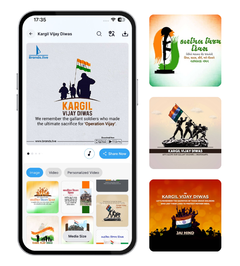 Kargil Vijay Diwas wishes post Brands.live