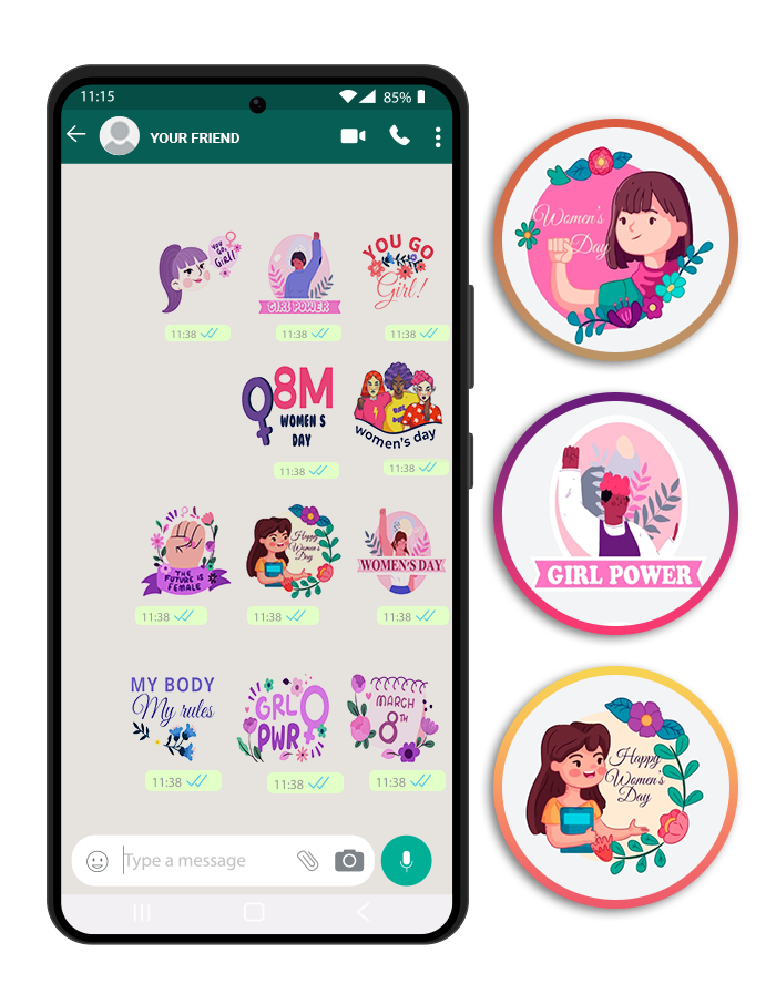 Empower Your Chats with Women’s Day WhatsApp Stickers! 🌸