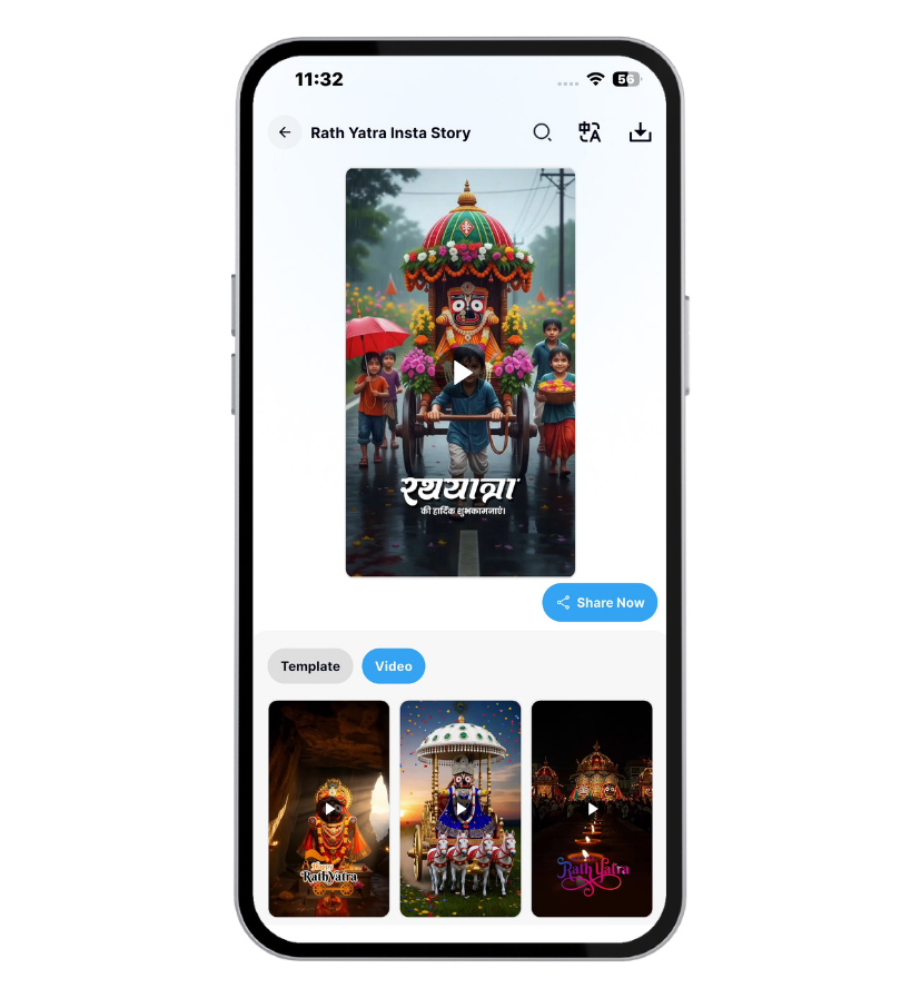 Download Ratha Yatra Instagram Story Templates – Only on Brands.live!