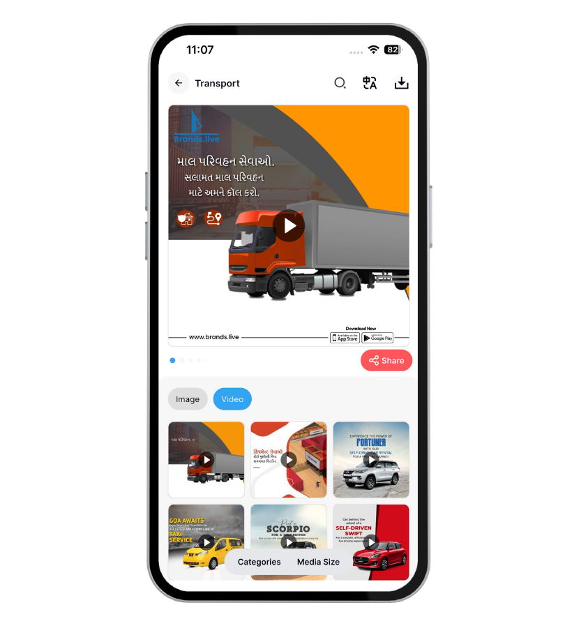 Transport & Logistics Videos and Reels for Social Media