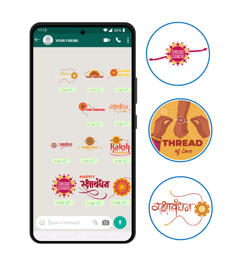 Raksha Bandhan WhatsApp Stickers