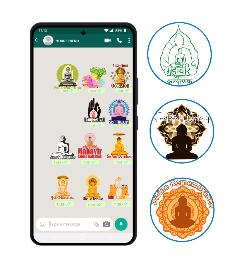 Mahavir Jayanti WhatsApp Stickers