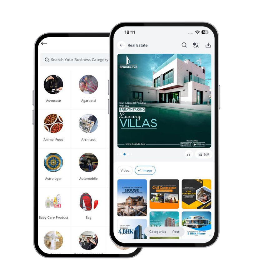 Promote Your Real Estate Business with Stunning Posters & Videos on Brands.live