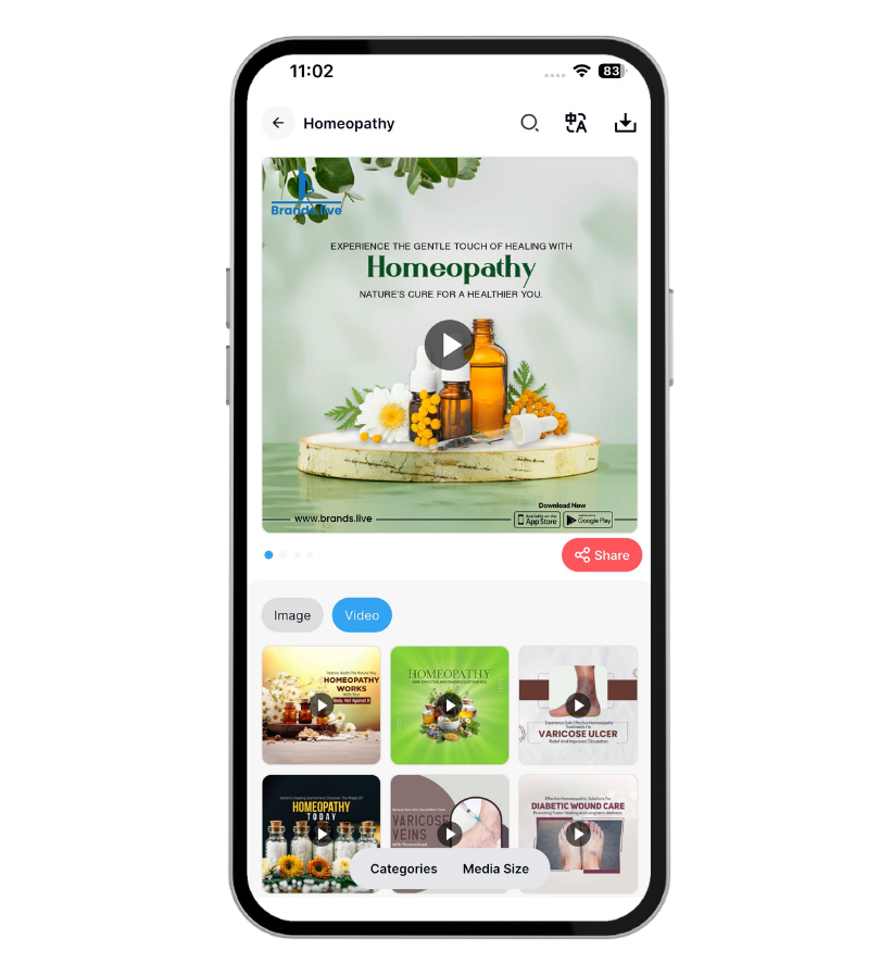 Homeopathy Videos & Reels for Social Media