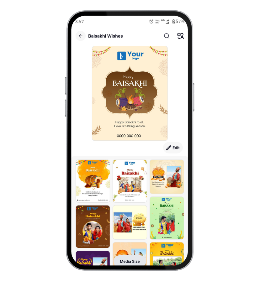 Drive Festive Engagement with Baisakhi Wishes Templates
