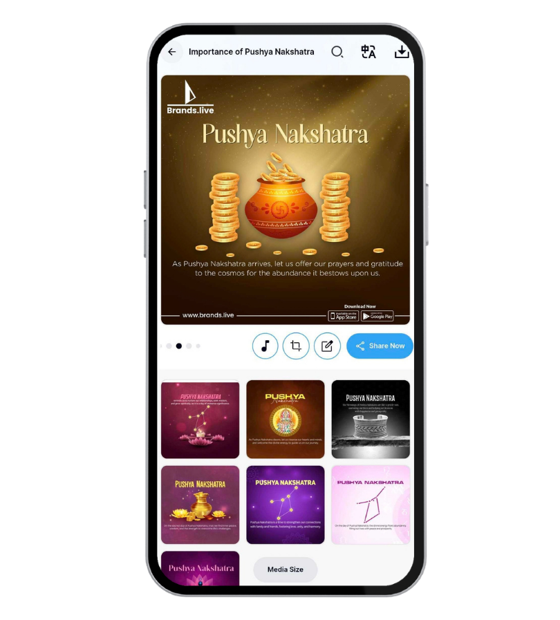 Unlock the Auspicious Power of Pushya Nakshatra with Brands.live 🌟