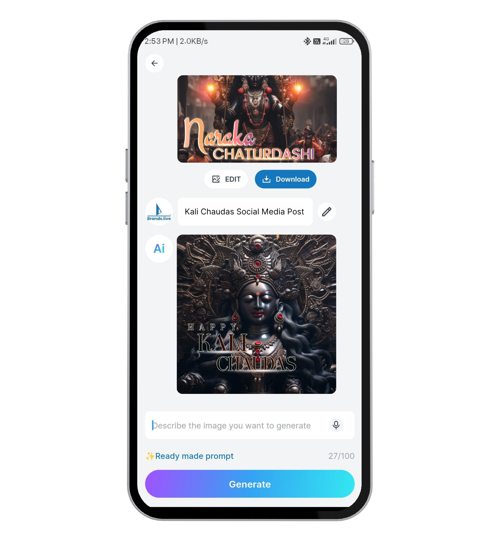 Transform Your Kali Chaudas Posts with NAV AI Tool 🎨