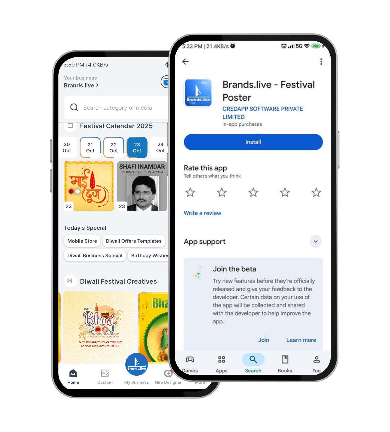 Get Bhai Dooj Posters Instantly with Festival Poster Maker App