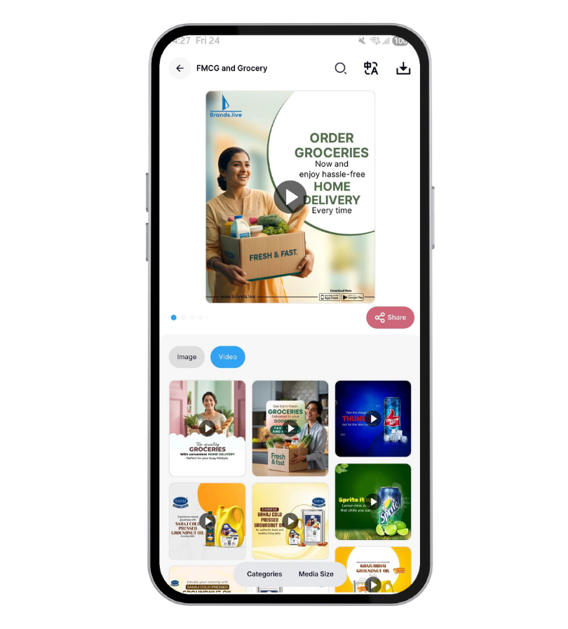 FMCG and Grocery Videos & Reels for Social Media