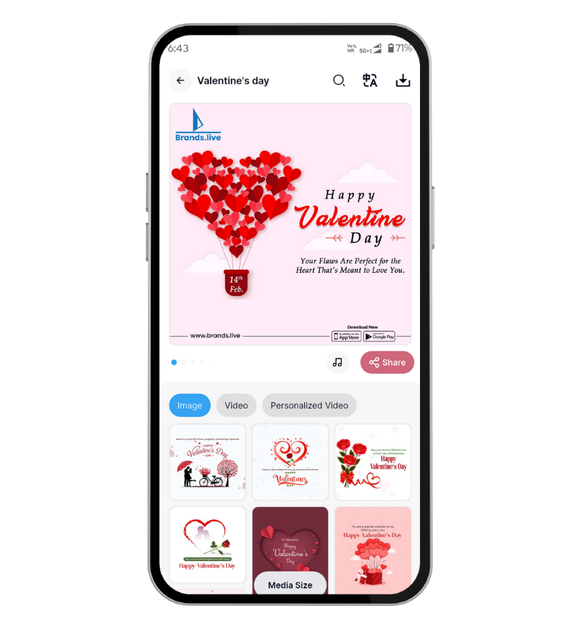 Valentine's Day Poster Brands.live