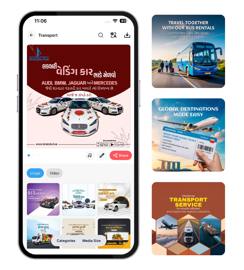 Types of Transport Poster Templates Available