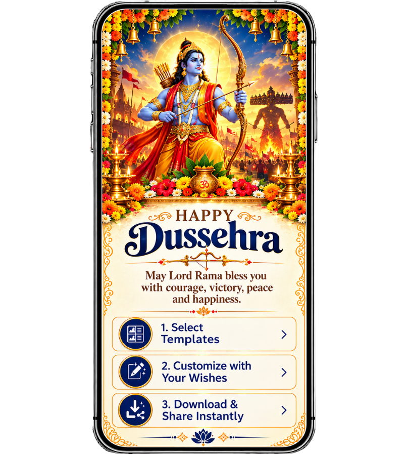 How to Create a Dussehra Poster Online
