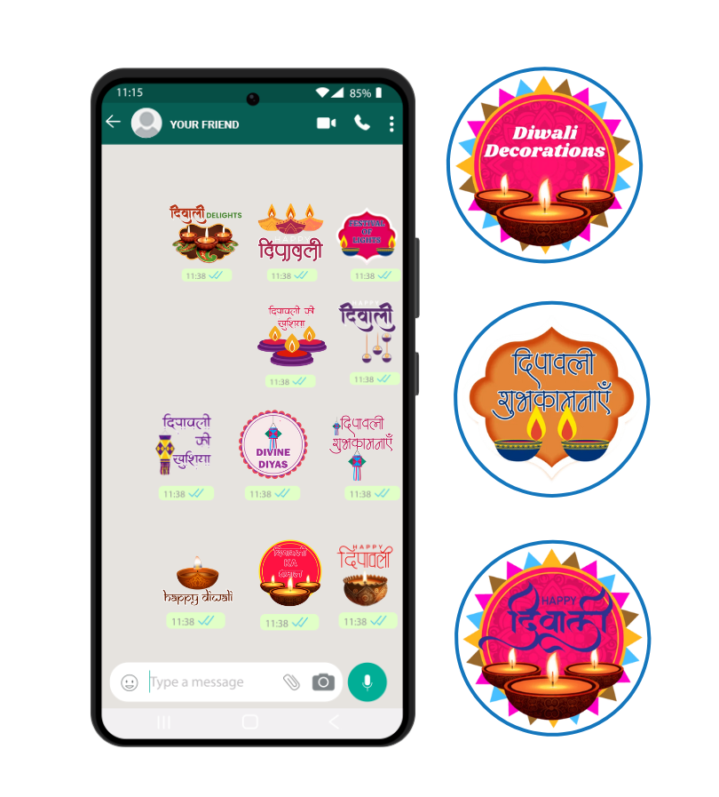 Elevate Your Brand with Vibrant Dev Diwali Stickers for WhatsApp
