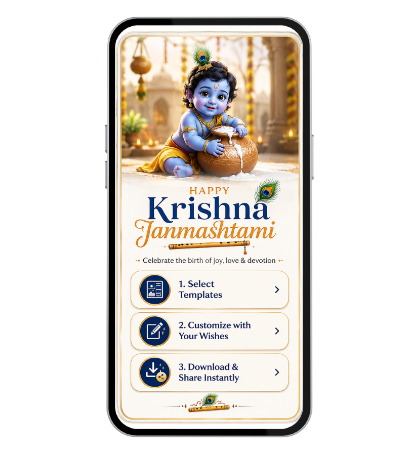 How to Create a Free Krishna Janmashtami Poster Online