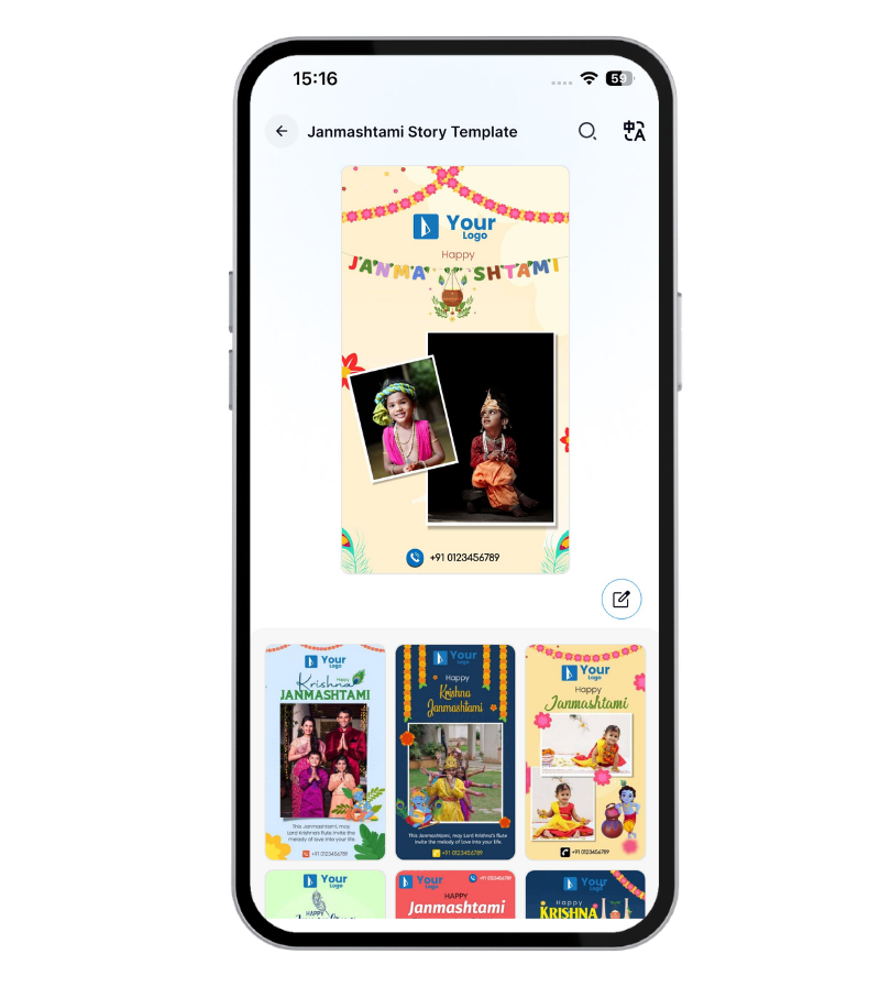 Customize Your Janmashtami Insta Story templates