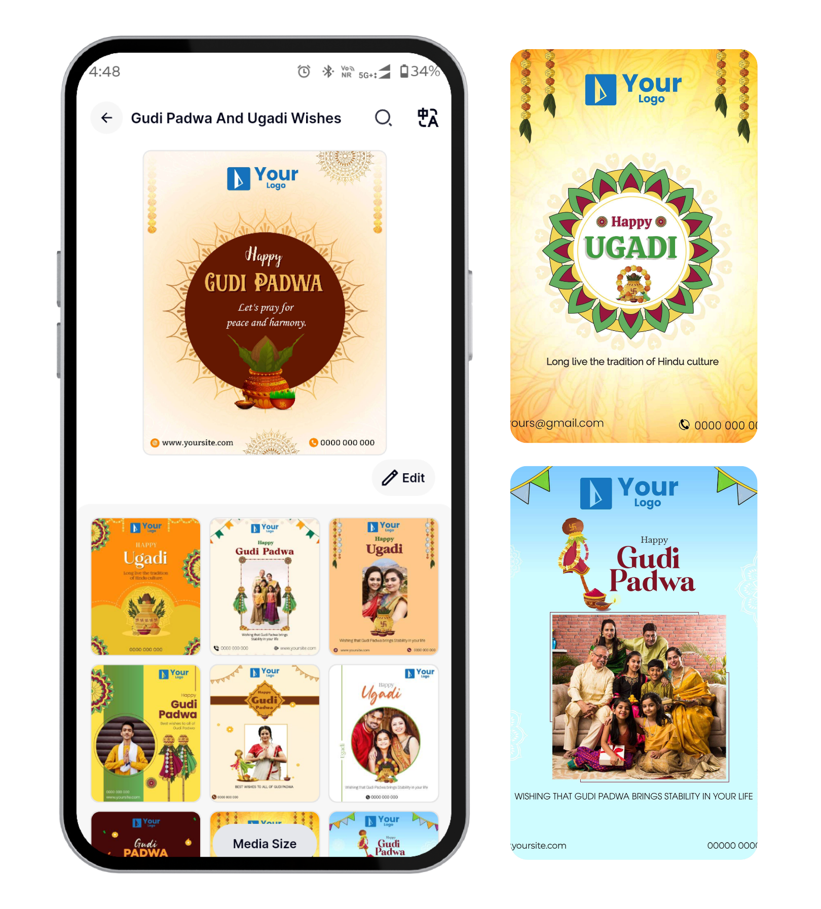 Ugadi wishes banner Brands.live