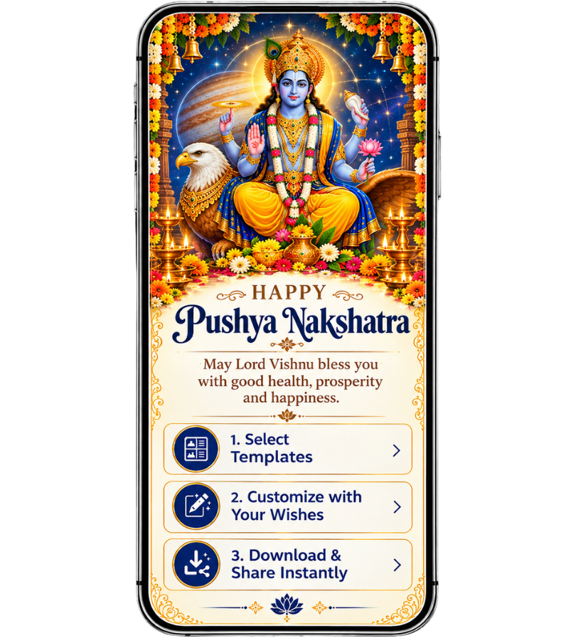 How to Create a Pushya Nakshatra Poster Online