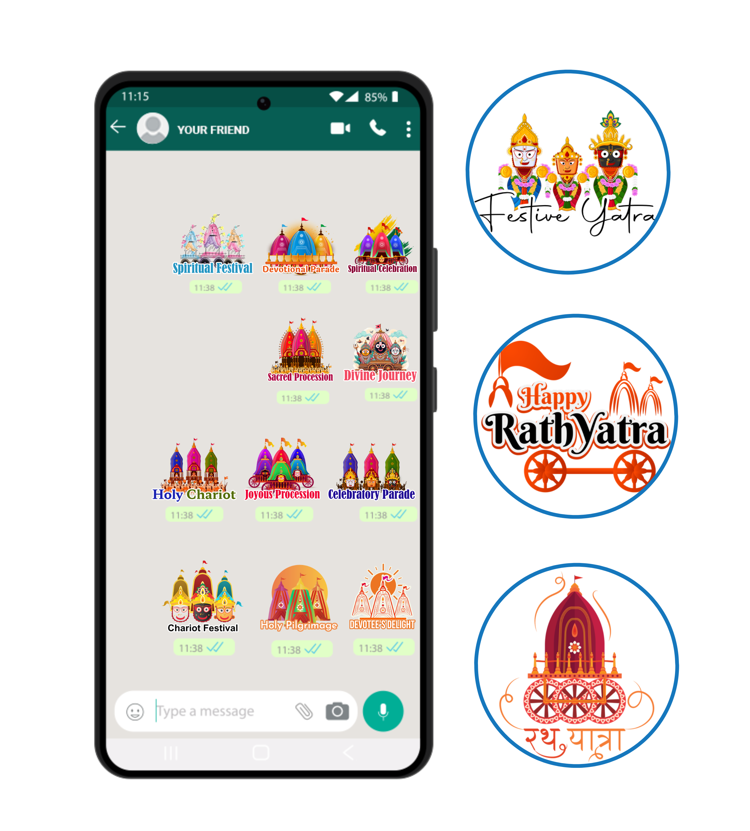 Rath Yatra WhatsApp Stickers
