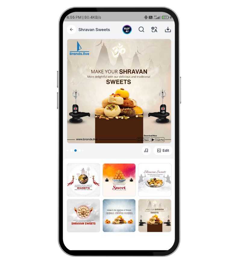 Add Sweetness to Devotion with Shravan Sweets Posters