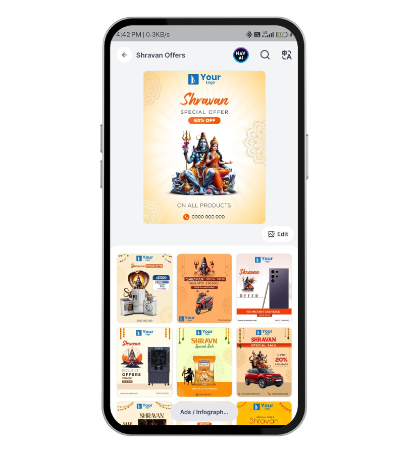 Drive Sales with Festive Shravan Offers Templates