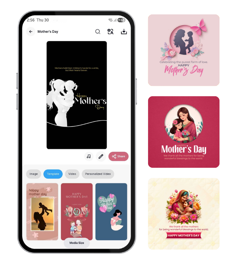 How to Download Mother's Day Poster from Brands.live