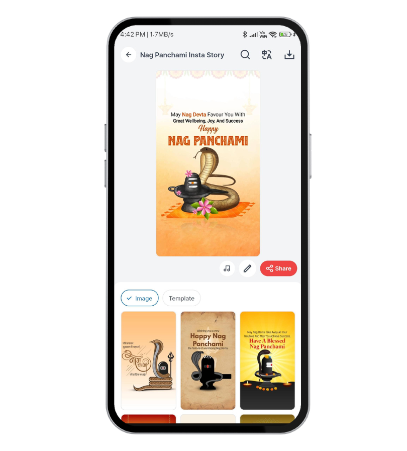 Devotional Nag Panchami Story Templates for Social Media